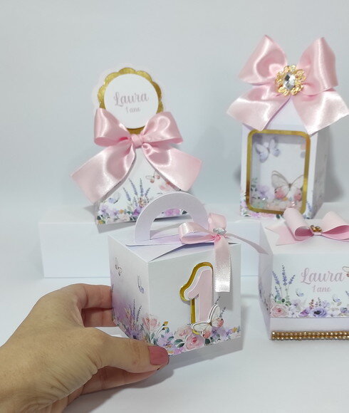 Kit Festa Jardim Lilás com Rosa 20 Itens