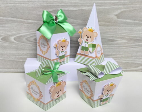 Kit Festa Ursinho Príncipe Verde 20 Itens