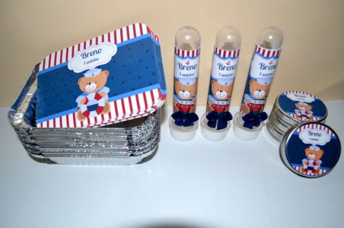 Kit Ursinho Marinheiro 30 itens
