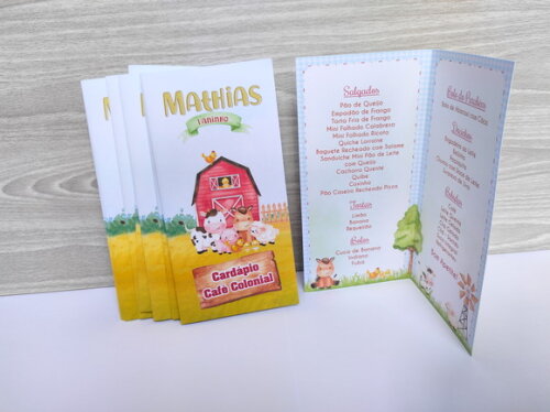 Menu Festas Fazendinha