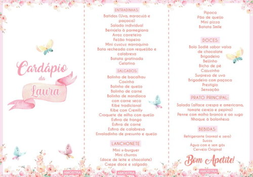 Menu Festas Jardim Encantado