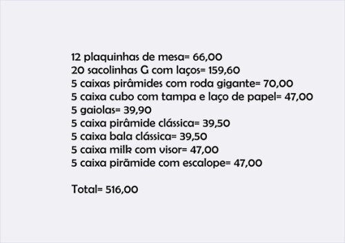 Pedido Especial Josiane Labbiapari 67 Itens