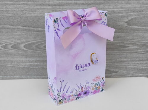 Sacola Jardim Lilás Lavanda G