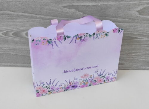 Sacola Jardim Lilás Lavanda G 20 Unidade