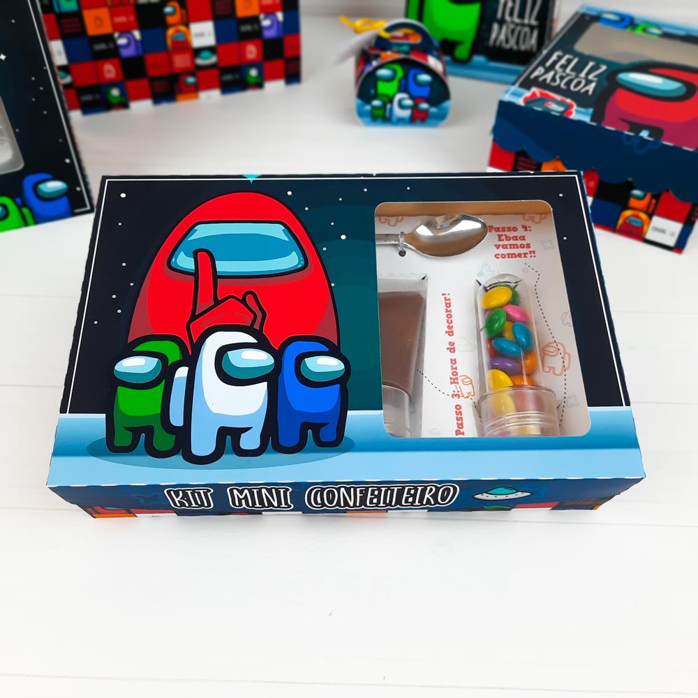 Arquivo de Corte Caixa Mini Confeiteiro Among Us 01 - STUDIO/PDF