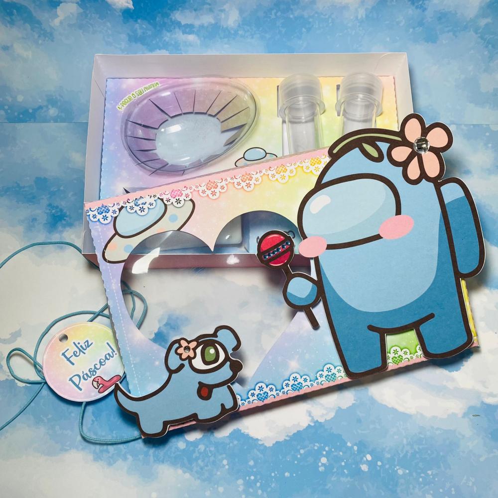 Arquivo de Corte Caixa Mini Confeiteiro Among Us 02 - STUDIO/PDF/