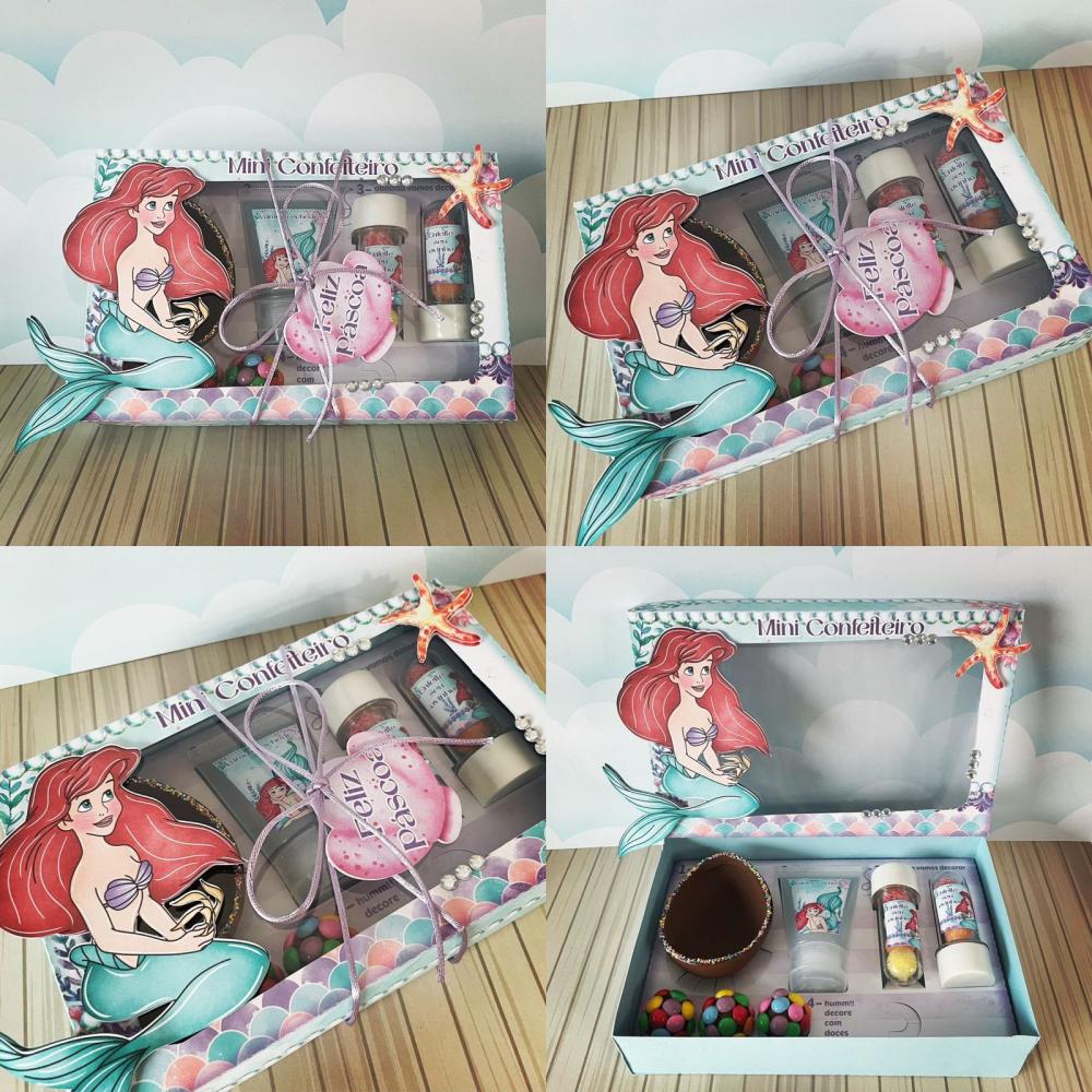 Arquivo de Corte Caixa Mini Confeiteiro Ariel 03 - STUDIO/PDF/PNG