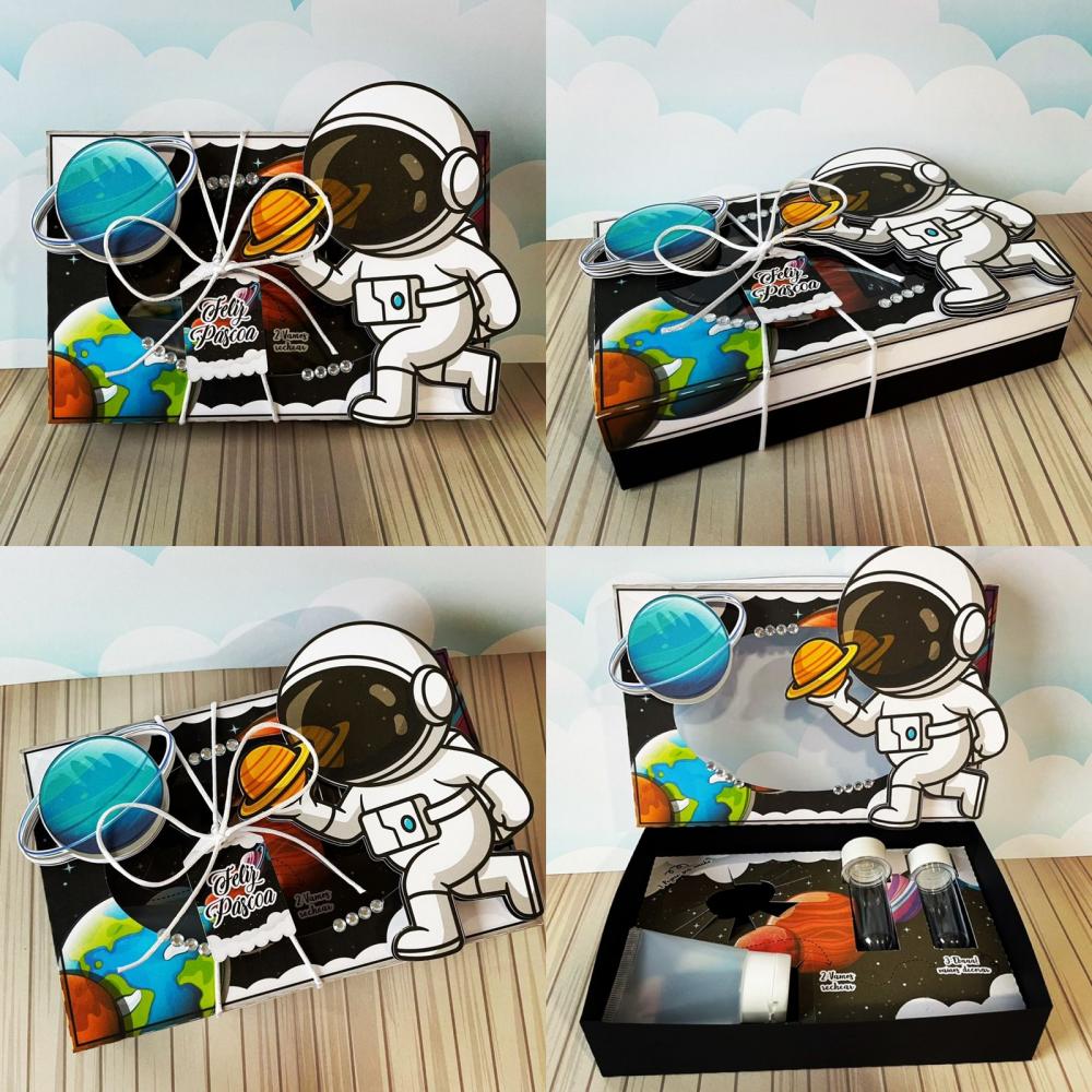 Arquivo de Corte Caixa Mini Confeiteiro Astronauta 02 - STUDIO/PD