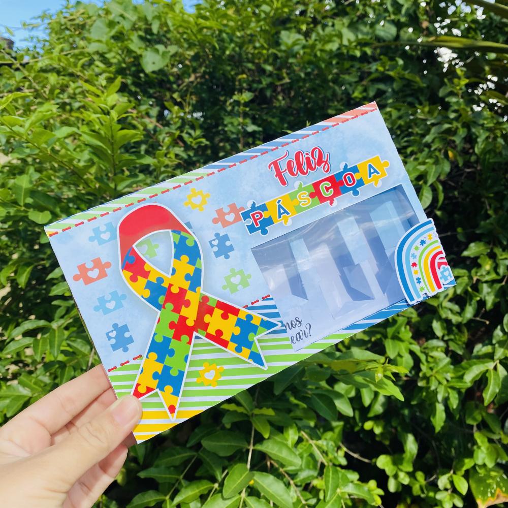 Arquivo de Corte Caixa Mini Confeiteiro Autismo 01 - STUDIO/PDF