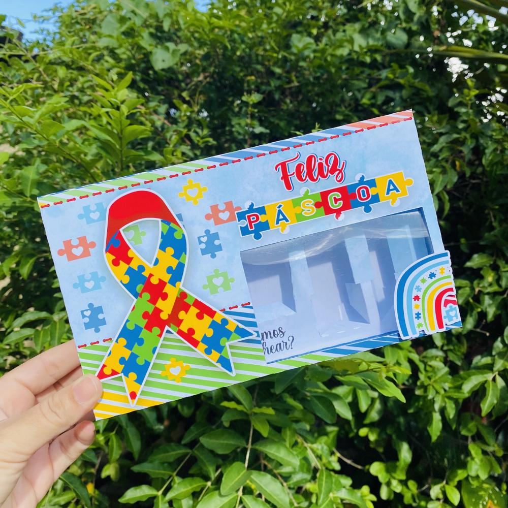 Arquivo de Corte Caixa Mini Confeiteiro Autismo 01 - STUDIO/PDF