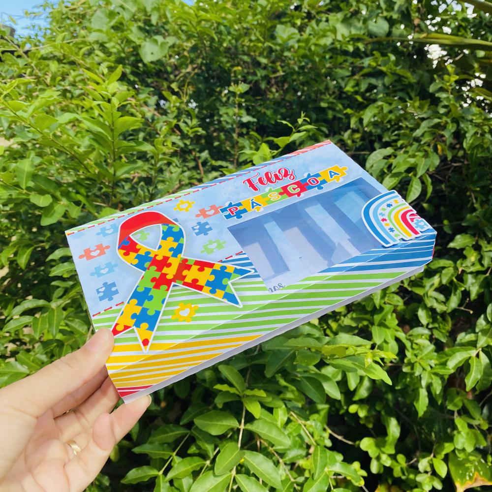 Arquivo de Corte Caixa Mini Confeiteiro Autismo 01 - STUDIO/PDF