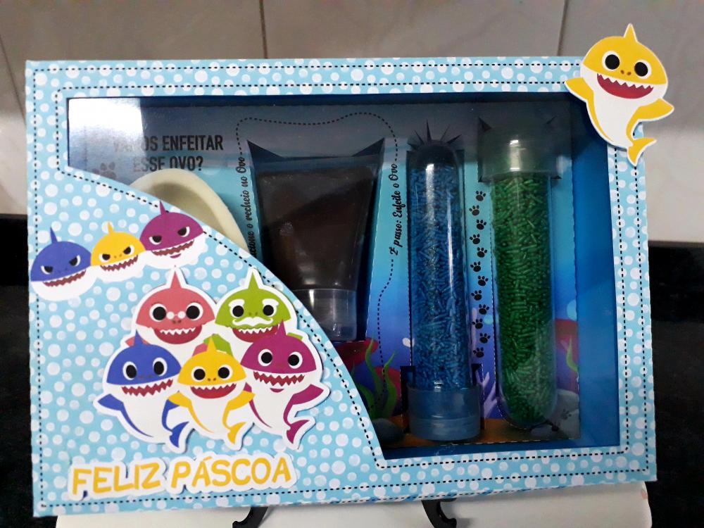 Arquivo de Corte Caixa Mini Confeiteiro Baby Shark 03 - STUDIO/PD
