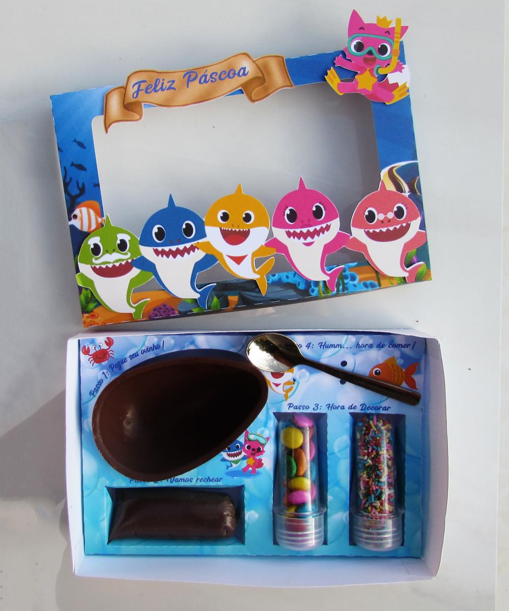 Arquivo de Corte Caixa Mini Confeiteiro Baby Shark 05 - STUDIO/PD