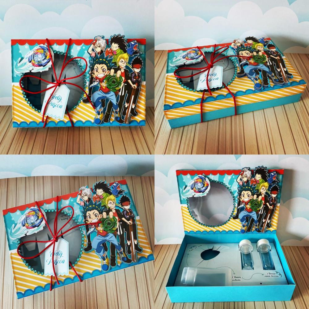 Arquivo de Corte Caixa Mini Confeiteiro Beyblade 01 - STUDIO/PDF/