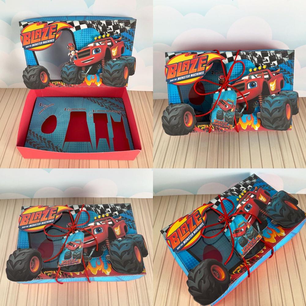 Arquivo de Corte Caixa Mini Confeiteiro Blaze and The Monster Mac