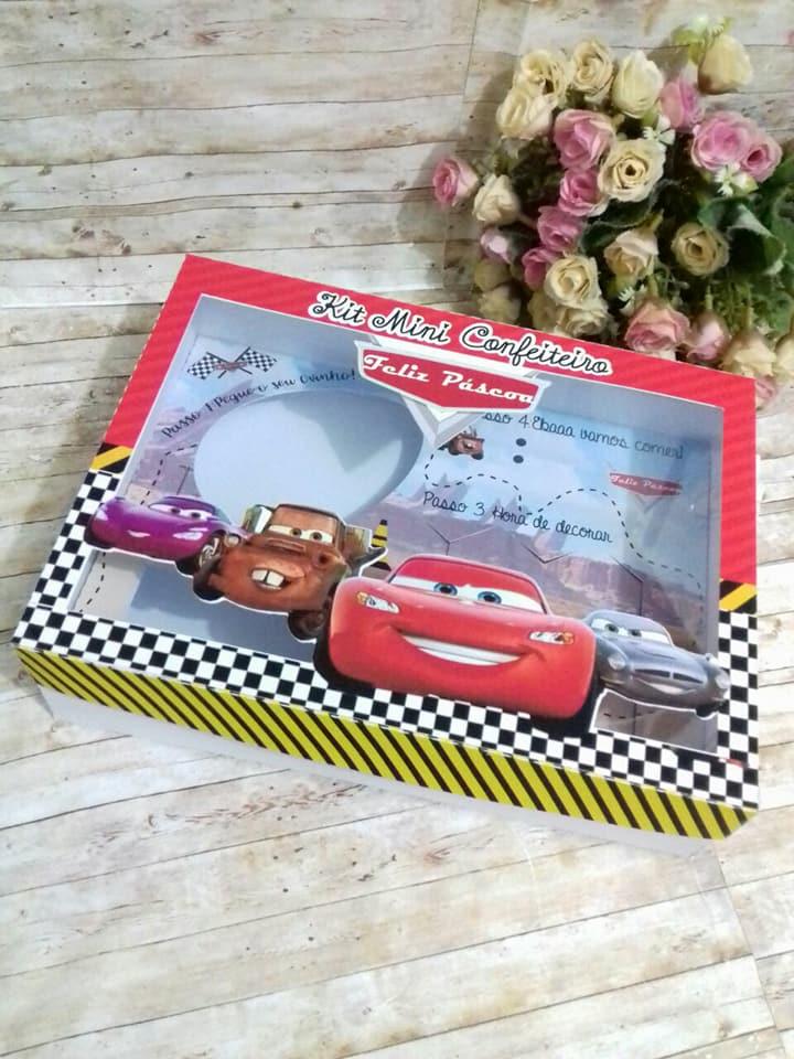 Arquivo de Corte Caixa Mini Confeiteiro Carros 03 - STUDIO/PDF
