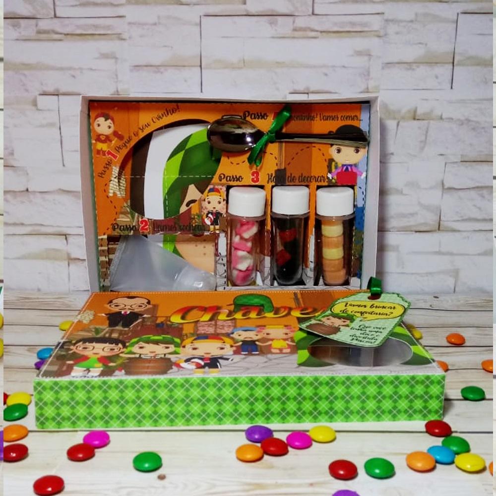 Arquivo de Corte Caixa Mini Confeiteiro Chaves 01 - STUDIO/PDF