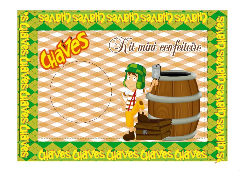 Arquivo de Corte Caixa Mini Confeiteiro Chaves 03 - STUDIO/PDF
