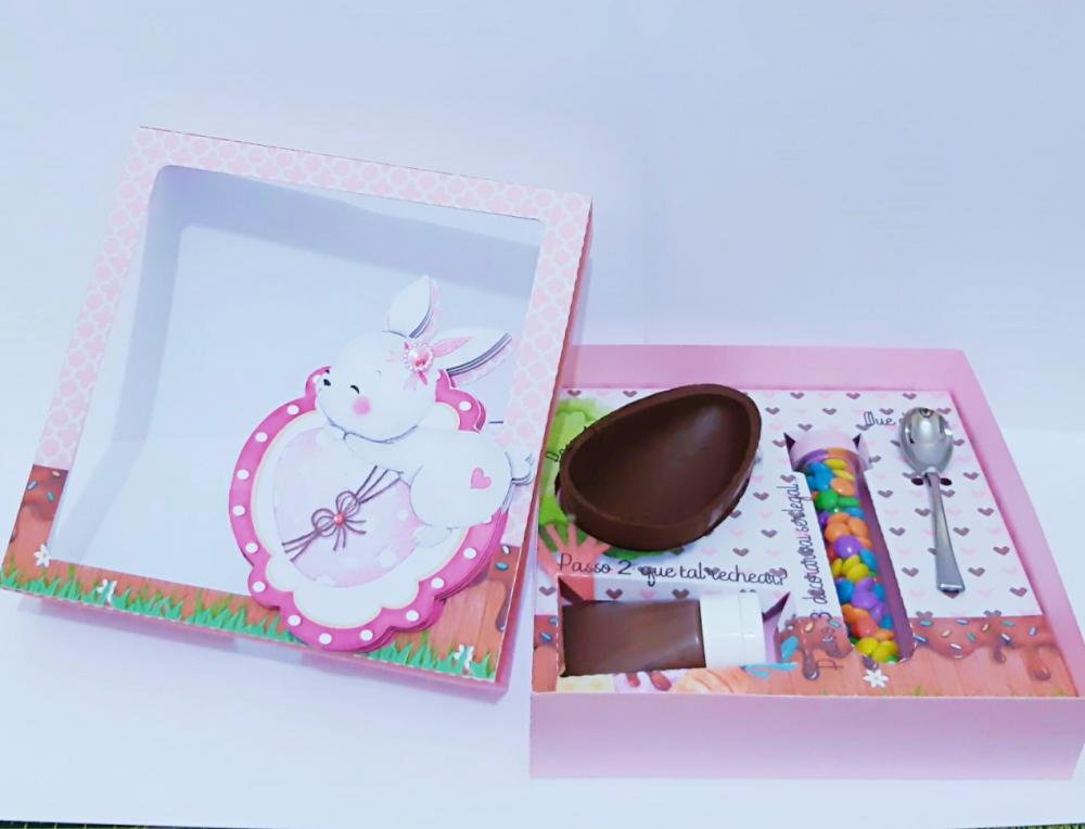 Arquivo de Corte Caixa Mini Confeiteiro Coelhinho 04 - STUDIO/PDF