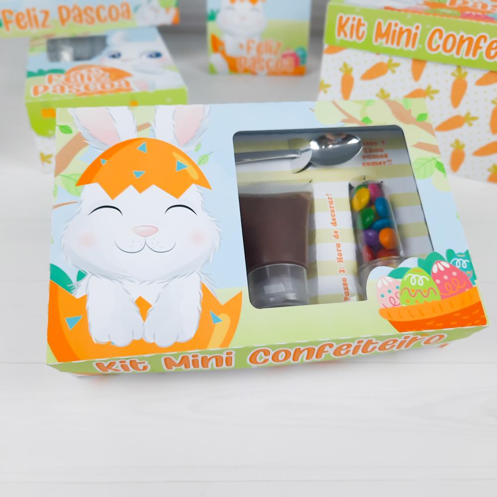 Arquivo de Corte Caixa Mini Confeiteiro Coelhinho 05 - STUDIO/PDF