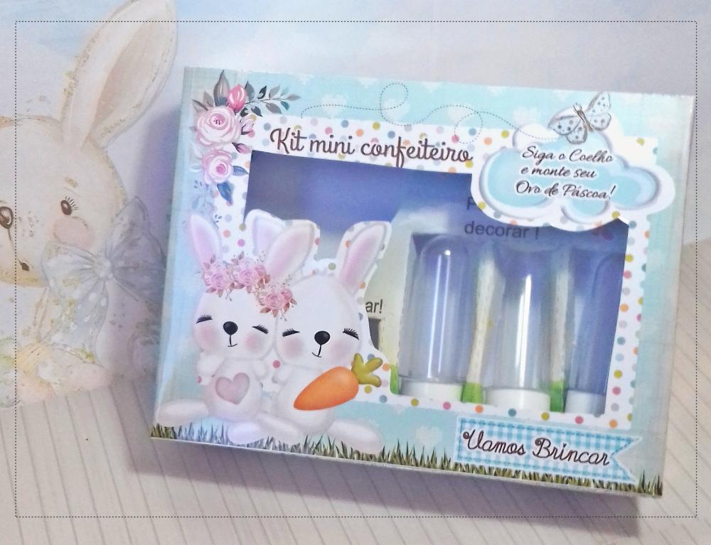 Arquivo de Corte Caixa Mini Confeiteiro Coelhinho 18 - STUDIO/PDF