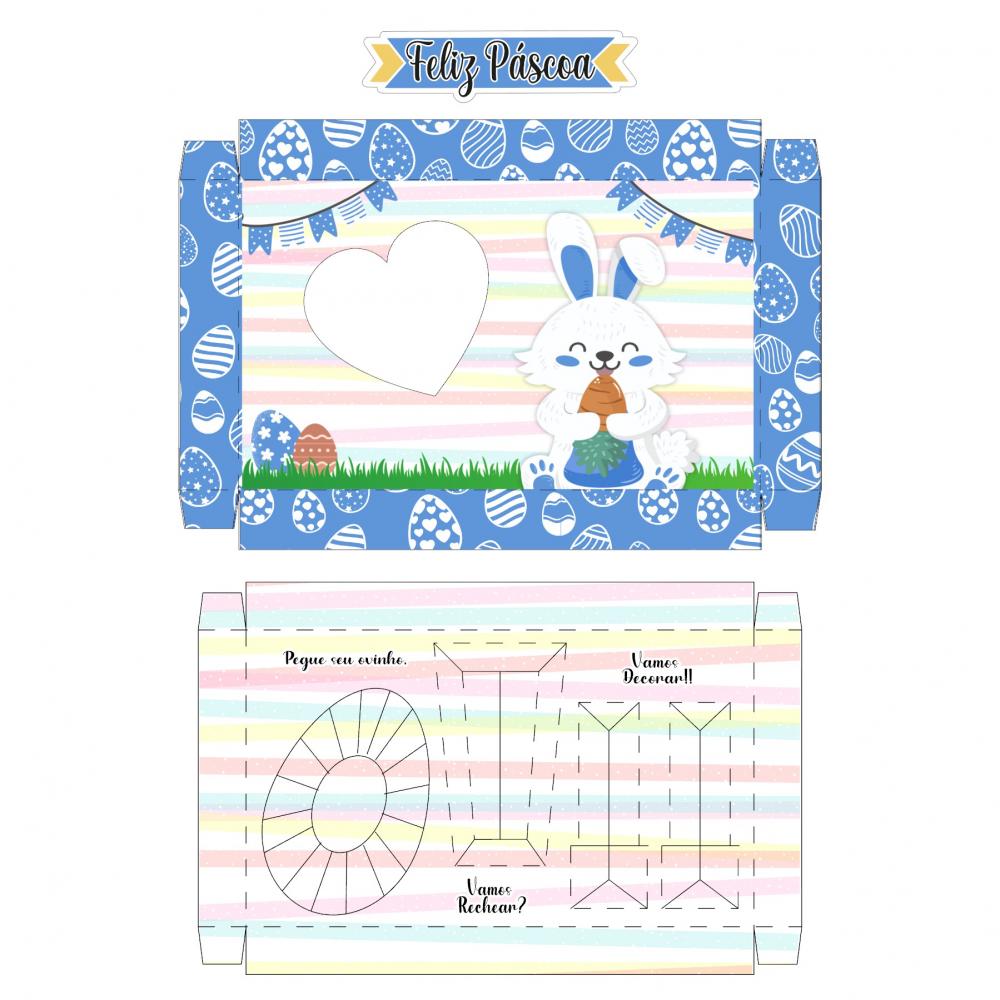 Arquivo de Corte Caixa Mini Confeiteiro Coelhinho 25 - STUDIO/PDF