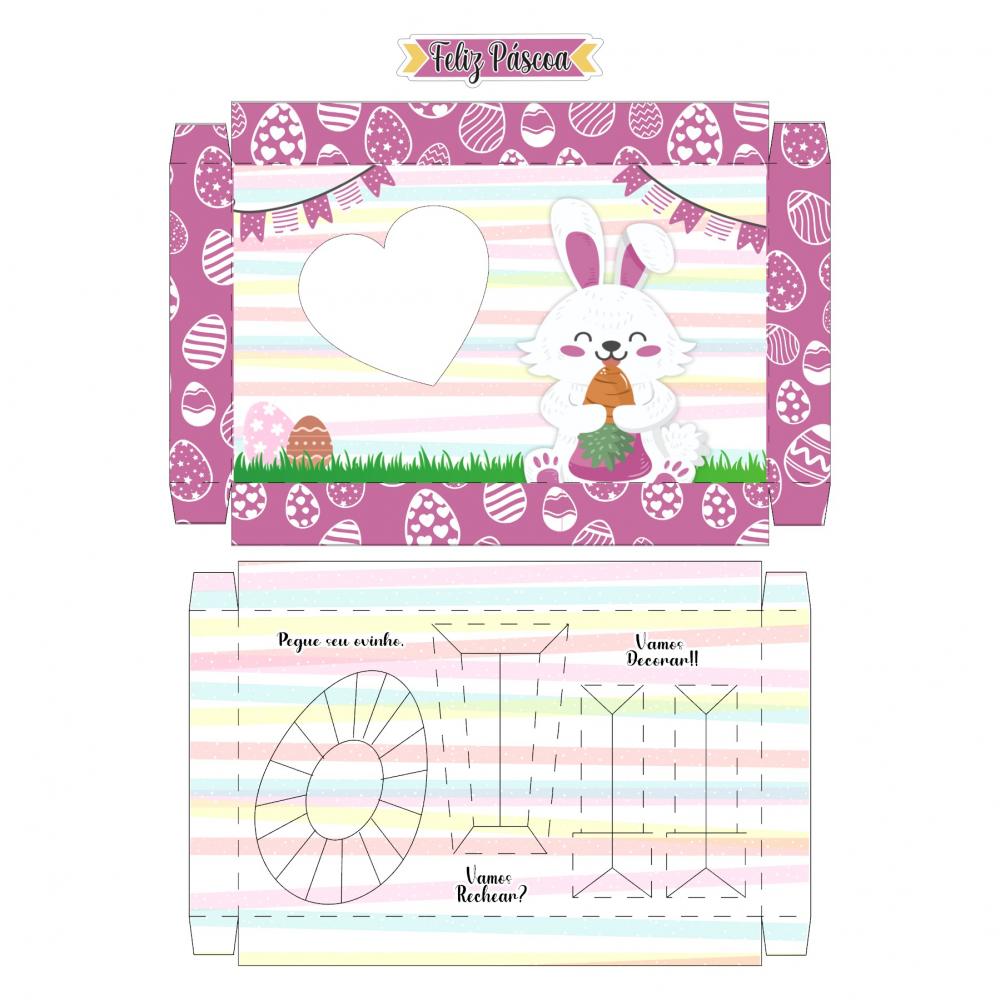 Arquivo de Corte Caixa Mini Confeiteiro Coelhinho 26 - STUDIO/PDF