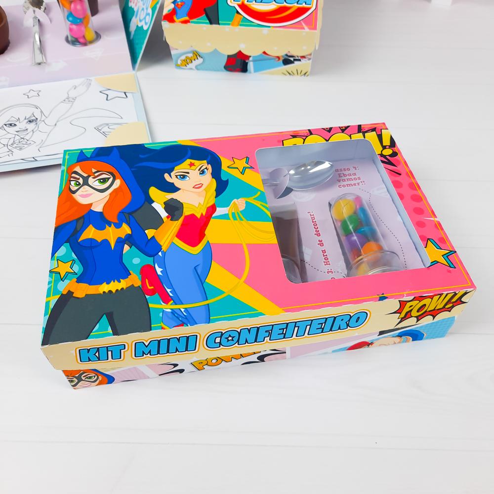 Arquivo de Corte Caixa Mini Confeiteiro DC SuperHero Girl 01 - ST