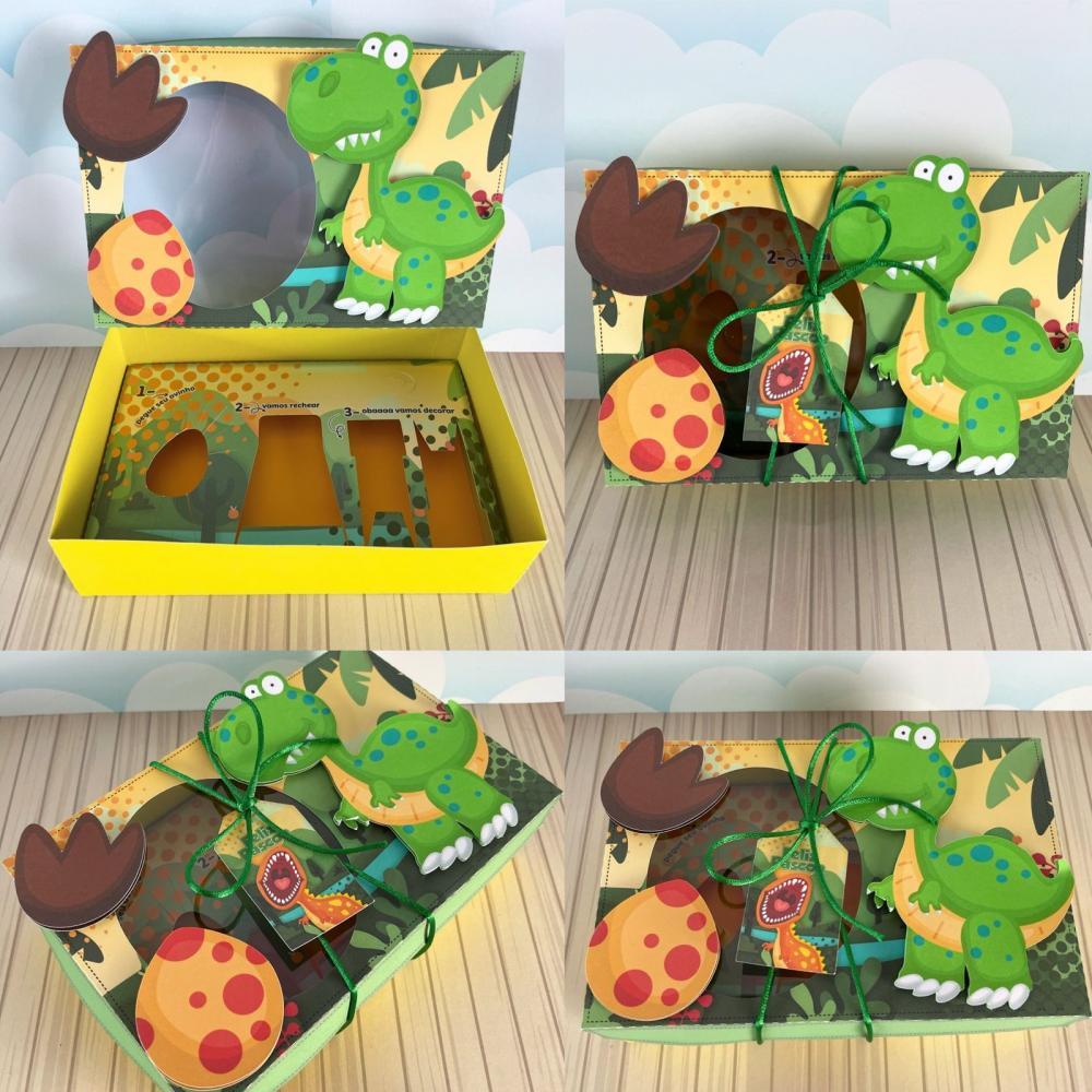 Arquivo de Corte Caixa Mini Confeiteiro Dinossauro 04 - STUDIO/PD