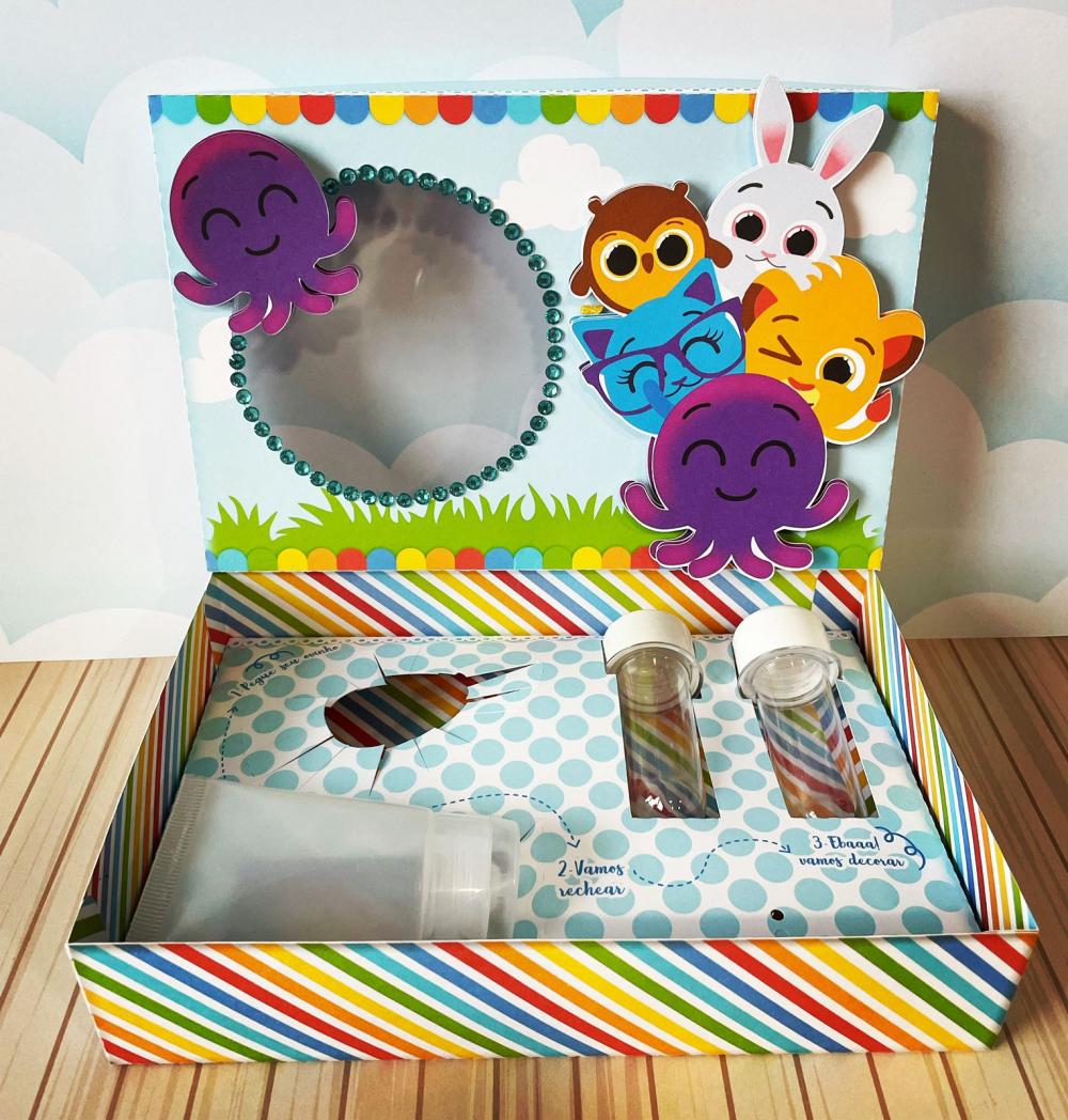 Arquivo de Corte Caixa Mini Confeiteiro Bolofofos 02 - STUDIO/PDF