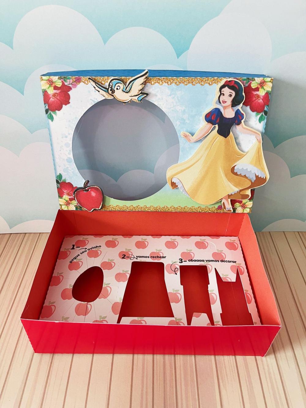 Arquivo de Corte Caixa Mini Confeiteiro Branca de Neve 05 - STUDI