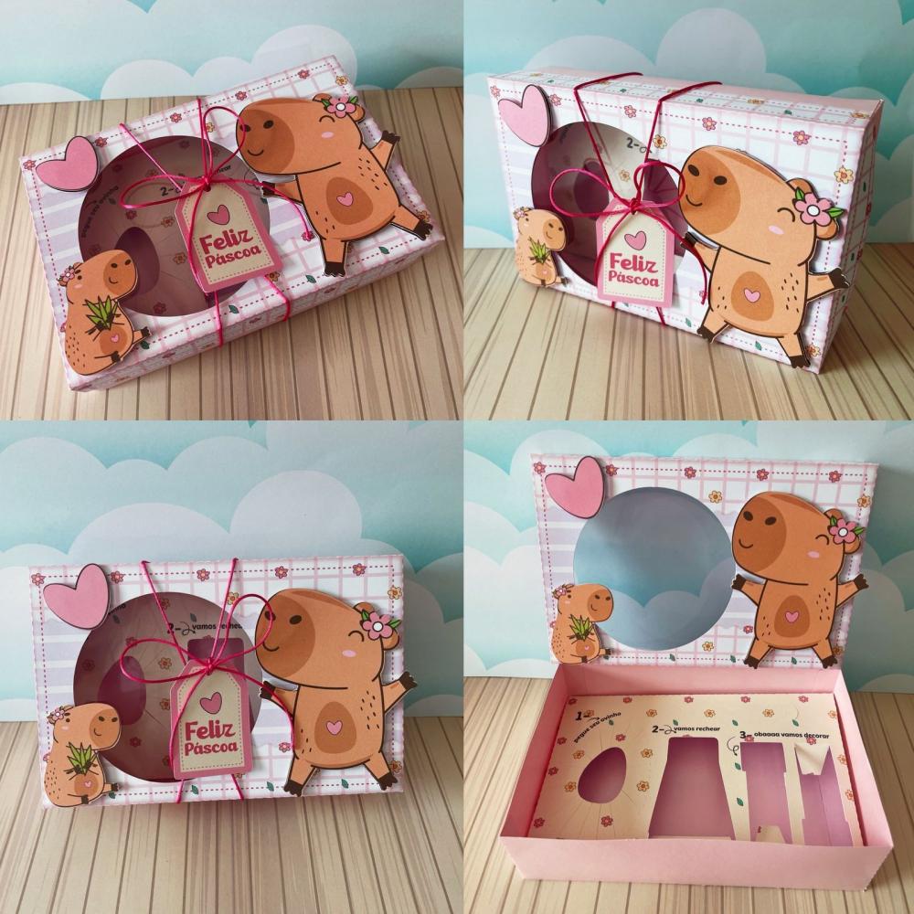 Arquivo de Corte Caixa Mini Confeiteiro Capivara 01 - STUDIO/PDF/