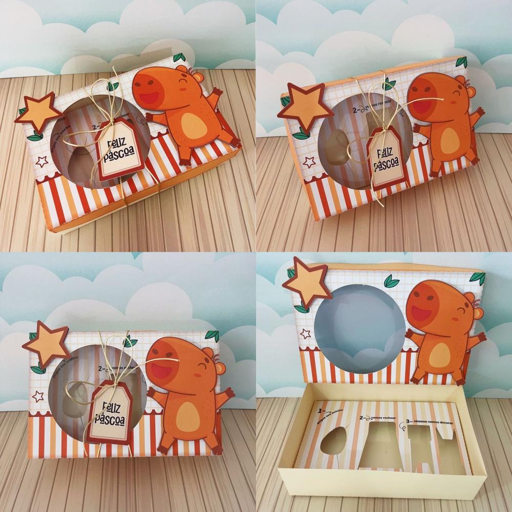 Arquivo de Corte Caixa Mini Confeiteiro Capivara 02 - STUDIO/PDF/
