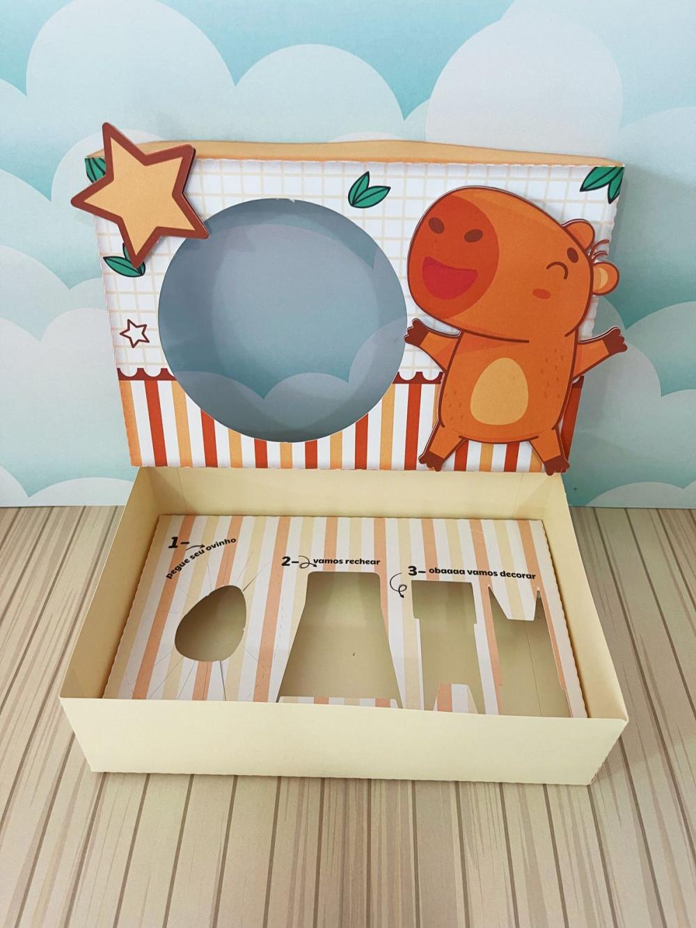 Arquivo de Corte Caixa Mini Confeiteiro Capivara 02 - STUDIO/PDF/