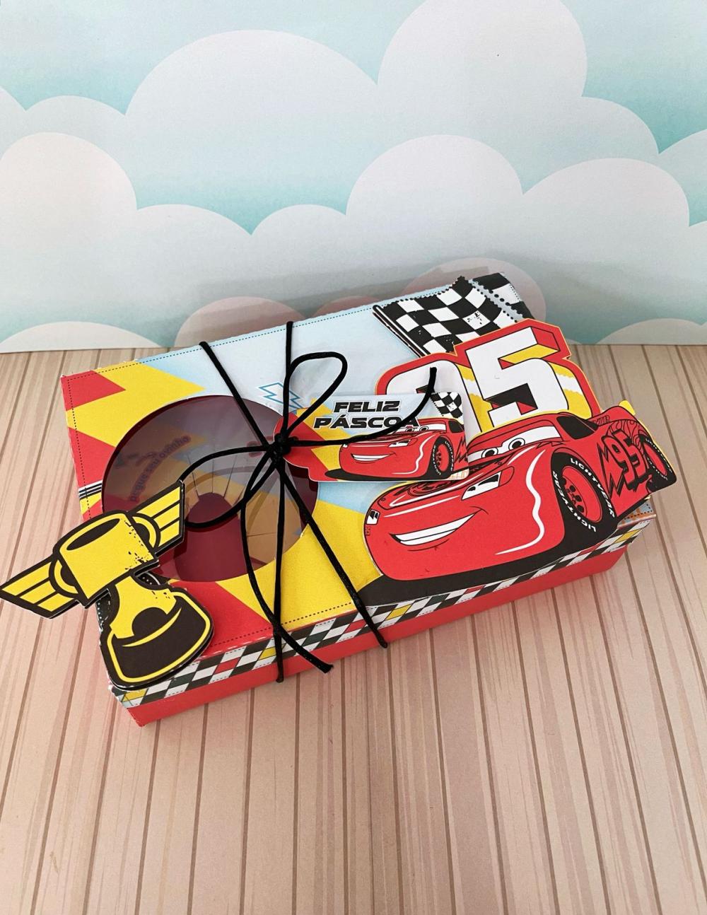 Arquivo de Corte Caixa Mini Confeiteiro Carros 08 - STUDIO/PNG