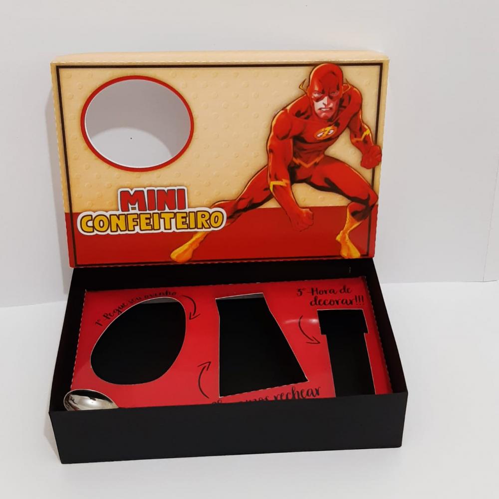 Arquivo de Corte Caixa Mini Confeiteiro Flash 01 - STUDIO/PDF