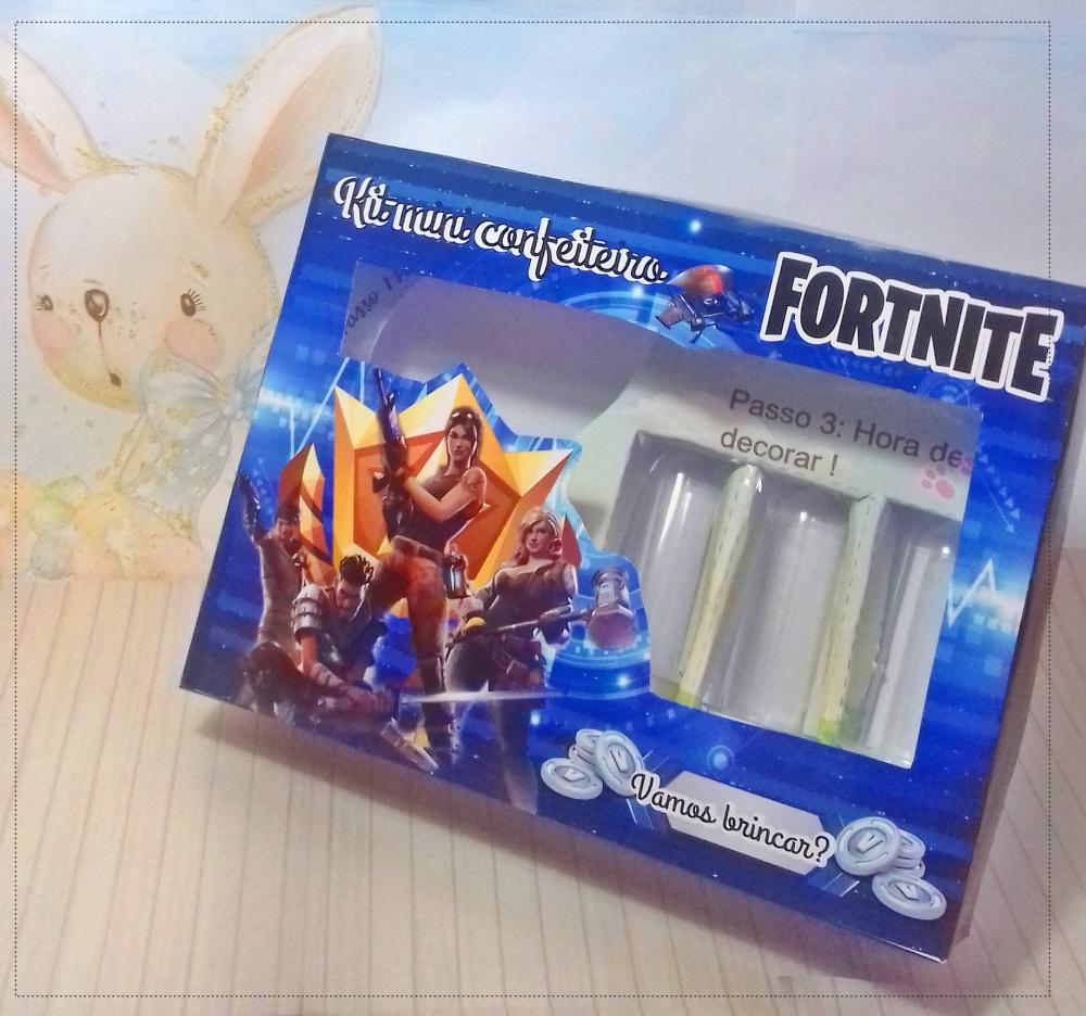 Arquivo de Corte Caixa Mini Confeiteiro Fortnite 02 - STUDIO/PDF/