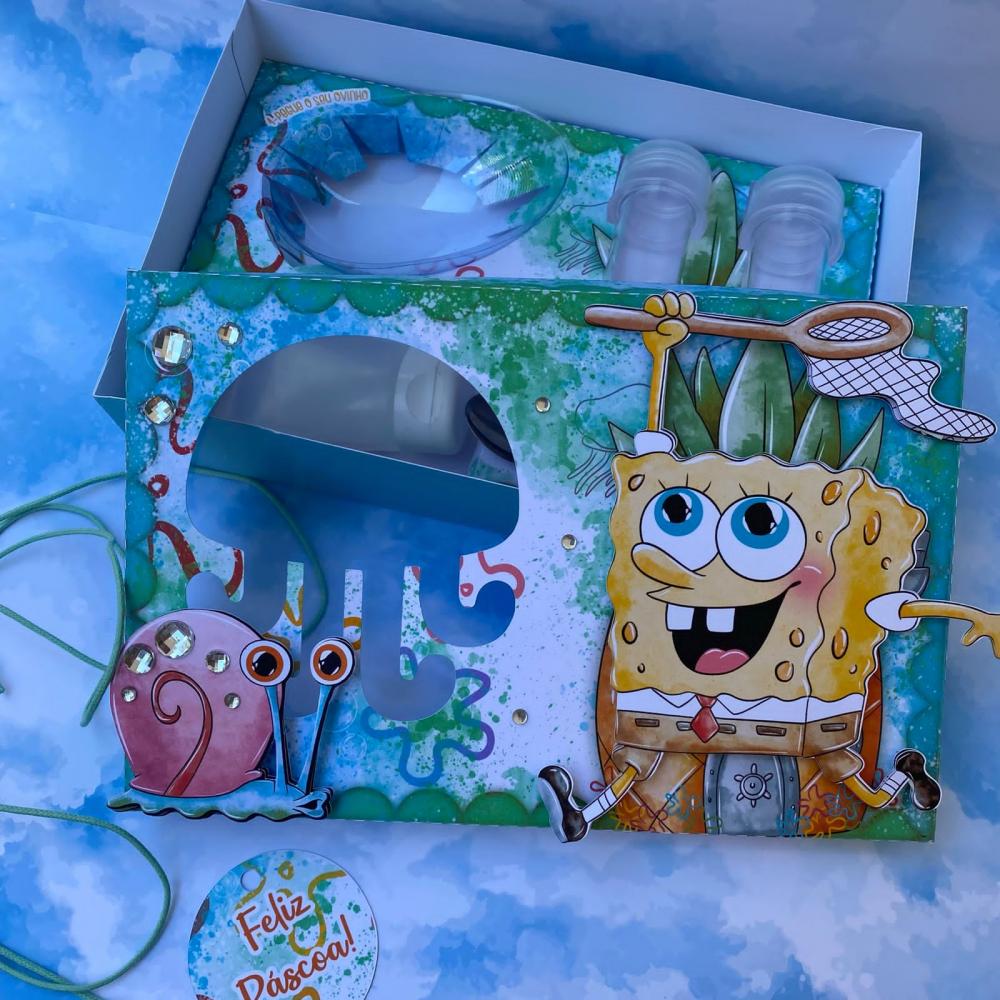 Arquivo de Corte Caixa Mini Confeiteiro Bob Esponja 02 - STUDIO/P