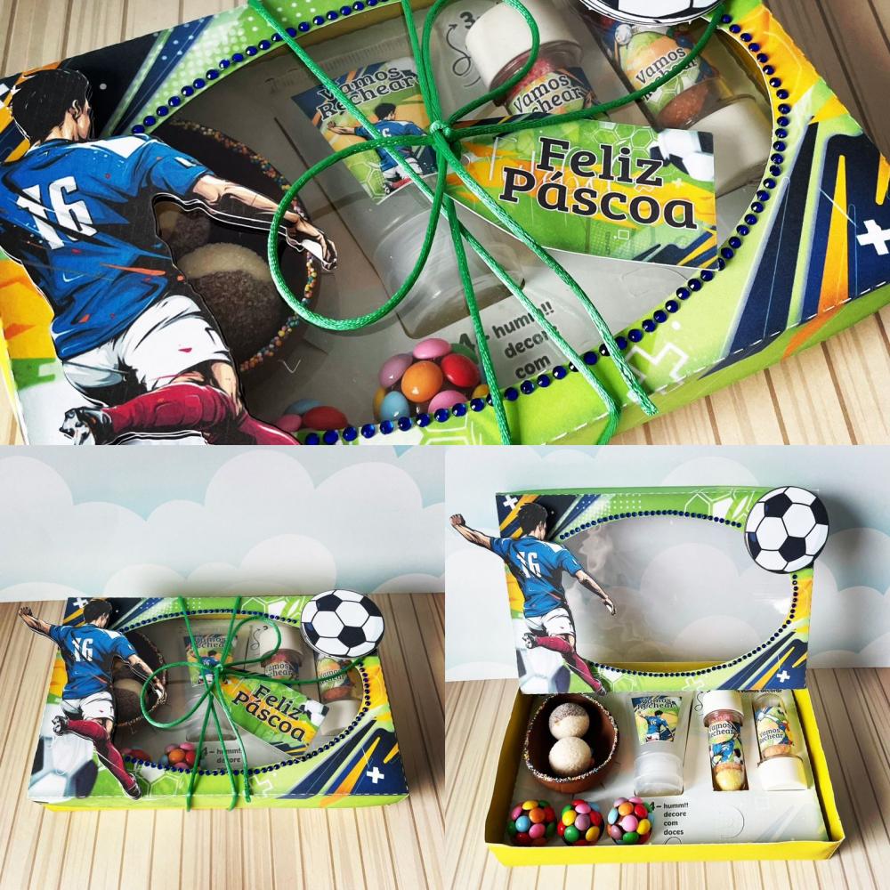 Arquivo de Corte Caixa Mini Confeiteiro Futebol 01 - STUDIO/PDF/P