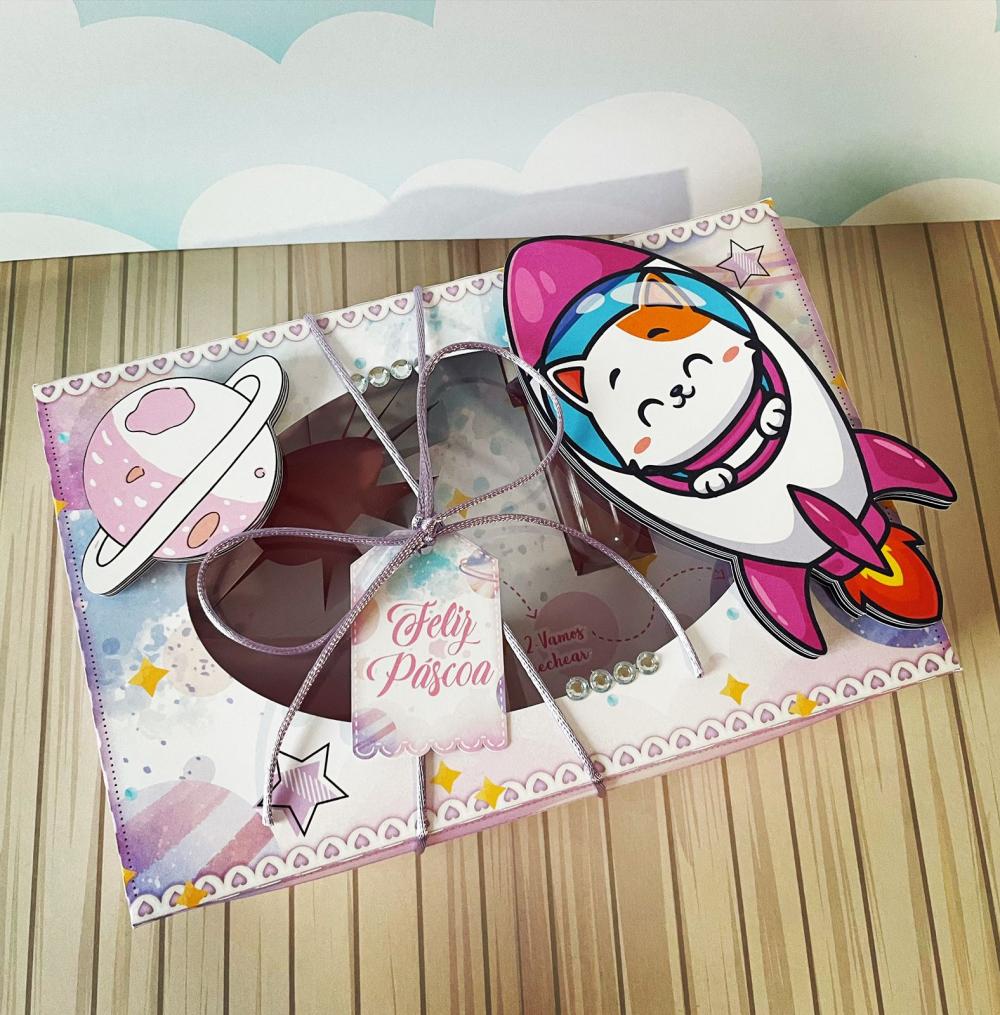 Arquivo de Corte Caixa Mini Confeiteiro Galáxia 01 - STUDIO/PDF/