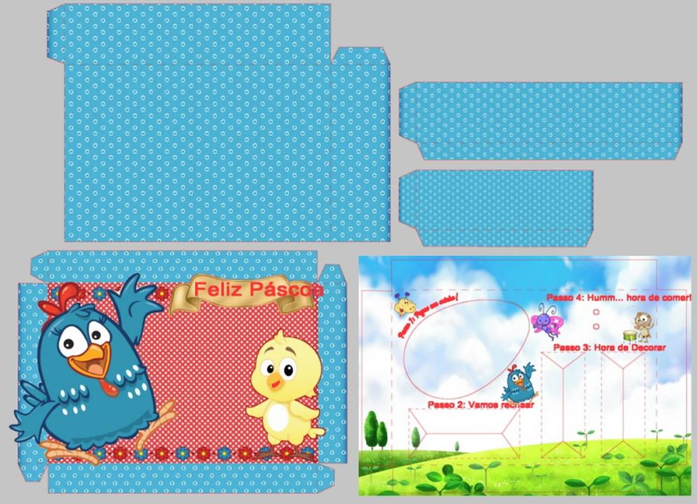 Arquivo de Corte Caixa Mini Confeiteiro Galinha Pintadinha 01 - S