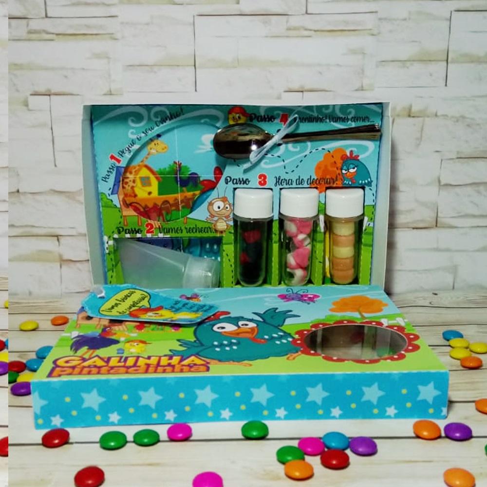 Arquivo de Corte Caixa Mini Confeiteiro Galinha Pintadinha 03 - S
