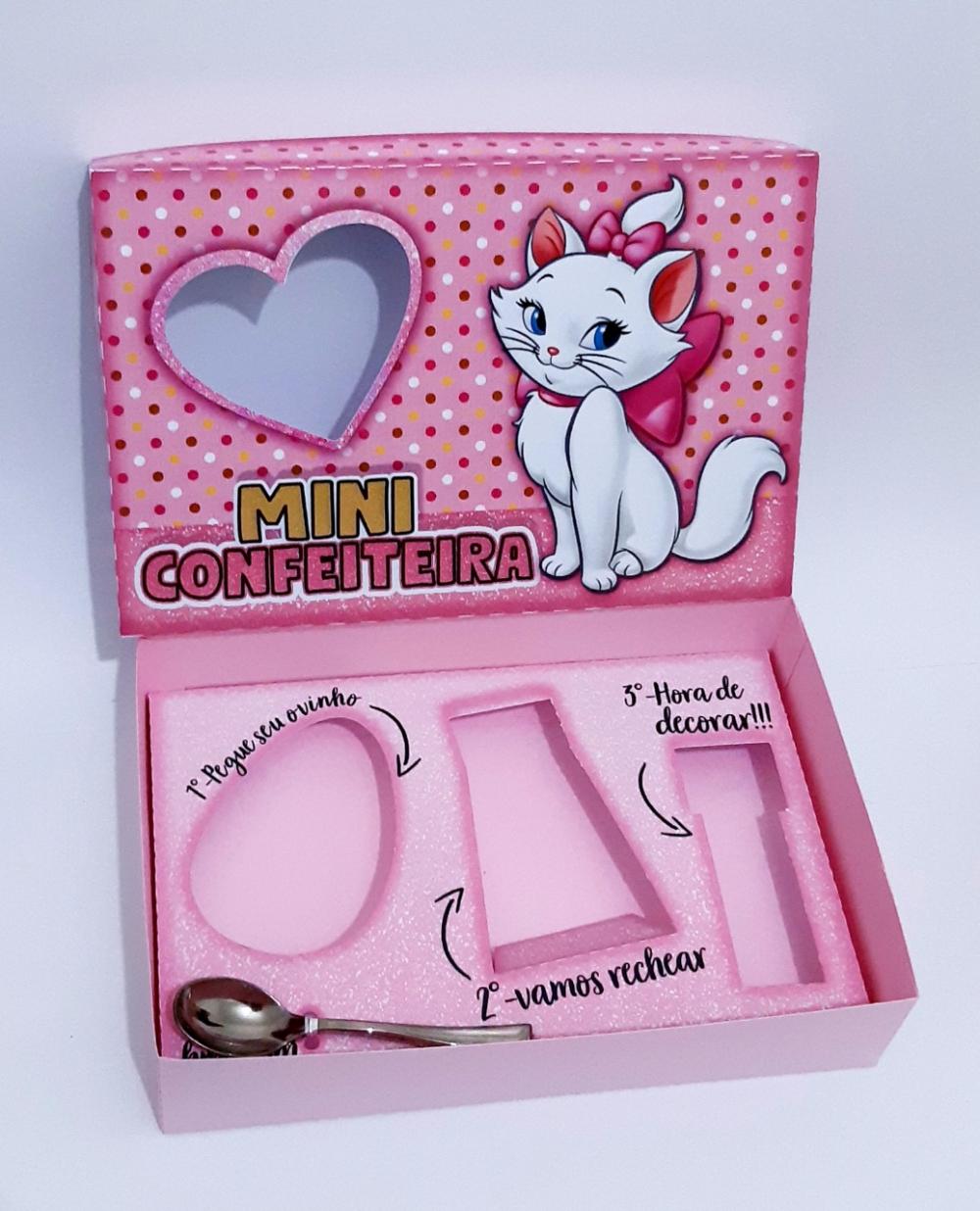 Arquivo de Corte Caixa Mini Confeiteiro Gatinha Marie 02 - STUDIO