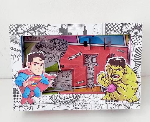 Arquivo de Corte Caixa Mini Confeiteiro Heróis 03 - STUDIO/PDF/P