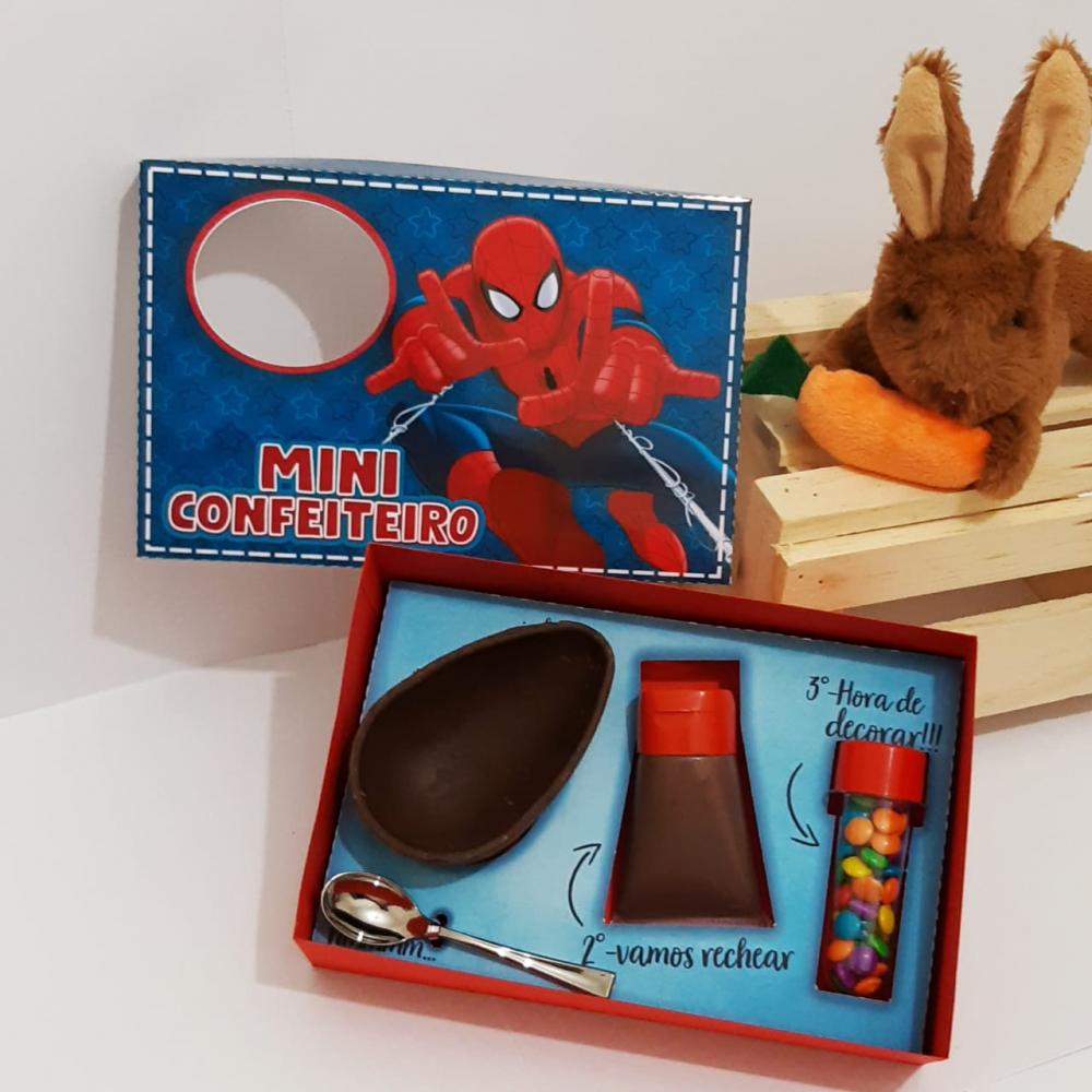 Arquivo de Corte Caixa Mini Confeiteiro Homem Aranha 03 - STUDIO/