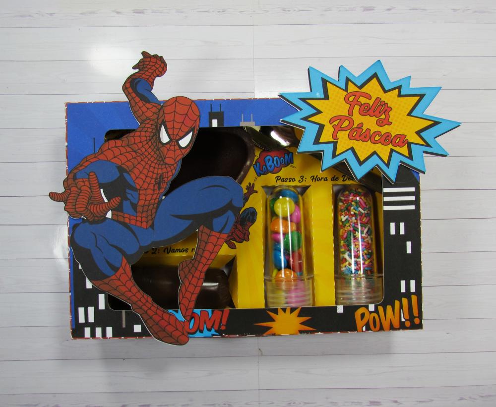 Arquivo de Corte Caixa Mini Confeiteiro Homem Aranha 04 - STUDIO/