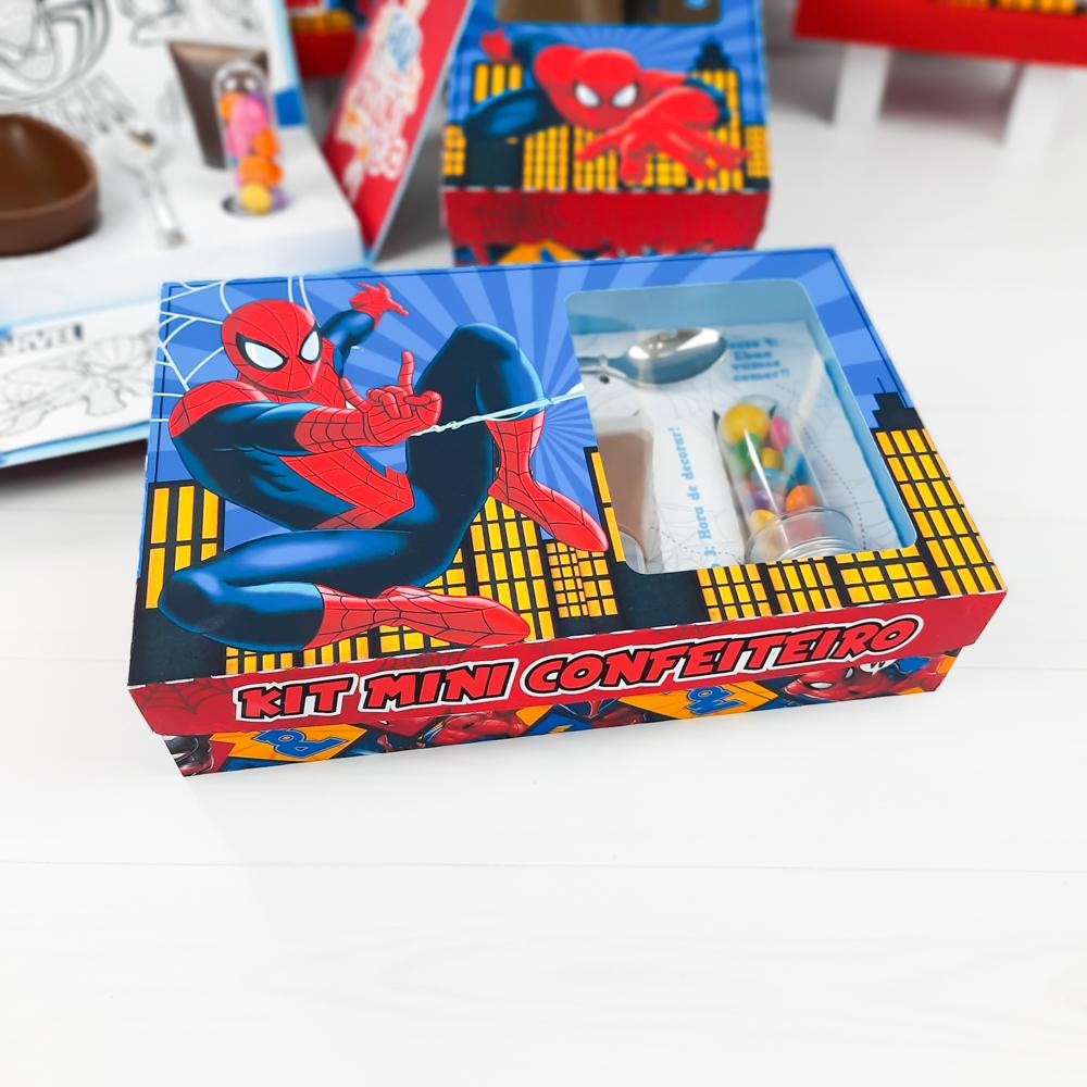 Arquivo de Corte Caixa Mini Confeiteiro Homem Aranha 06 - STUDIO/