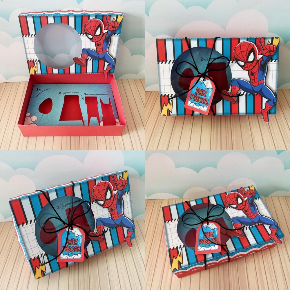 Arquivo de Corte Caixa Mini Confeiteiro Homem Aranha 13 - STUDIO/