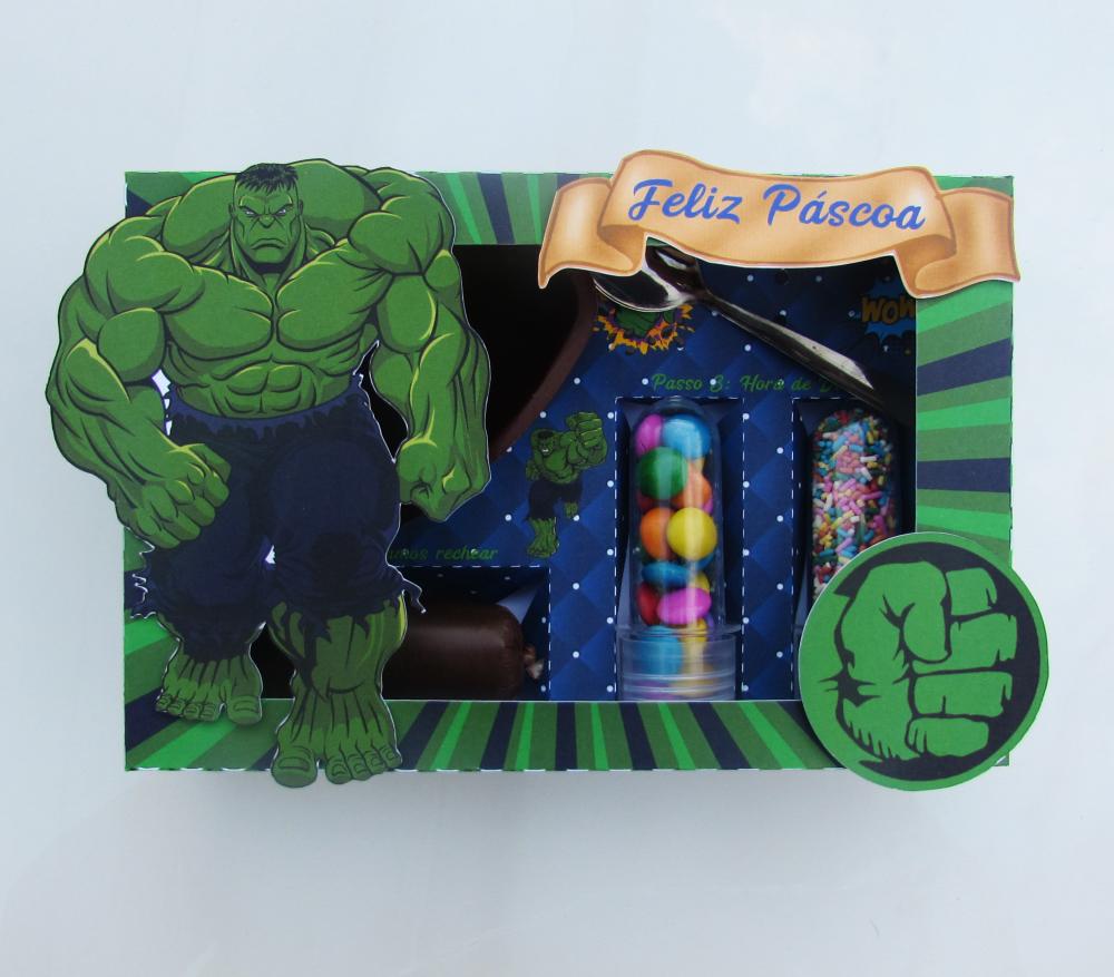 Arquivo de Corte Caixa Mini Confeiteiro HULK 01 - STUDIO/PDF