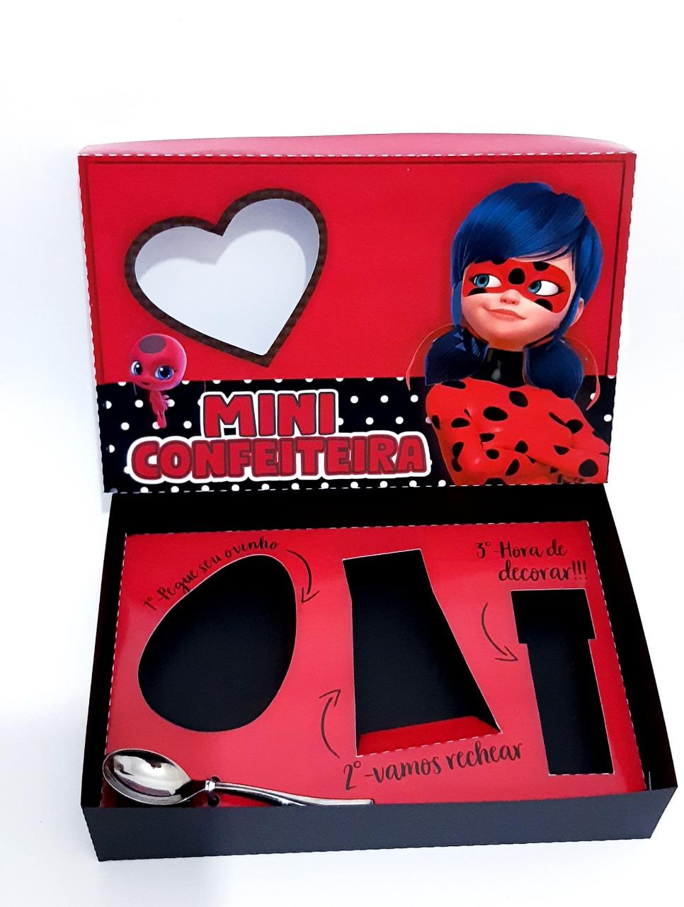 Arquivo de Corte Caixa Mini Confeiteiro Ladybug 04 - STUDIO/PDF